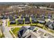 Overhead aerial view of an attractive residential area with tidy lawns and varied roof designs at 4866 Breden St, Kannapolis, NC 28081