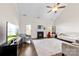 Inviting living room featuring a fireplace, hardwood floors, and neutral décor at 4866 Breden St, Kannapolis, NC 28081