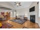 Spacious living room with hardwood floors and fireplace at 8466 Benton Ct, Denver, NC 28037