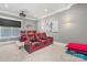 Cozy home theater with comfortable seating, projector, and ambient lighting at 15700 Youngblood Rd, Charlotte, NC 28278