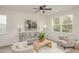 Cozy living room with large windows, neutral décor, and modern furnishings at 927 Cathey Rd, Charlotte, NC 28214