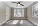 Bright bedroom with bay window and ceiling fan at 170 Sherwood Cir, Rock Hill, SC 29730