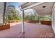 Spacious deck with wooden railings and large tree at 170 Sherwood Cir, Rock Hill, SC 29730