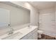 Bathroom with double vanity, bathtub, and mirror at 1713 Wooten Way, Bessemer City, NC 28016