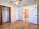 Bedroom with hardwood floors and access to another room at 1790 17Th Ne Ave, Hickory, NC 28601