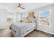 Cozy bedroom with a stylish bed, neutral colored walls, carpet flooring, and great natural lighting at 425 Webb Rd, Shelby, NC 28152