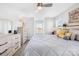 Comfortable bedroom with a well-styled bed, modern lamps, and a ceiling fan; a relaxing retreat at 425 Webb Rd, Shelby, NC 28152