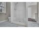 Bathroom featuring a walk-in shower with tile surround at 7921 Fairmont Dr, Waxhaw, NC 28173