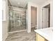 Bathroom with large walk-in shower and tile floor at 95 Seven Oaks Lndg, Belmont, NC 28012