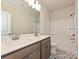 Bathroom with double vanity and shower/tub combo at 95 Seven Oaks Lndg, Belmont, NC 28012