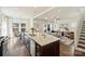 Spacious kitchen with a large island, stainless steel appliances, and an open floor plan at 1211 Pinecrest Ave, Charlotte, NC 28205
