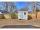 Backyard storage shed is perfect for tools and outdoor equipment at 1211 Pinecrest Ave, Charlotte, NC 28205