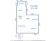 Detailed floor plan showing the layout of the first floor with measurements and room names at 128 N Oak St, Salisbury, NC 28146
