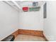 Clean basement space with shelving, perfect for storage or customization at 1354 Mirror Lake Rd, Lincolnton, NC 28092