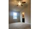 Large bedroom with vaulted ceiling, ceiling fan and attached bathroom at 1606 Lincoln Dr, Shelby, NC 28152