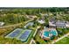 Aerial view of the community with tennis courts, clubhouse and pool at 184 Flat Rock Dr, Denver, NC 28037