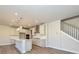 Modern kitchen with island, stainless steel appliances, and hardwood floors at 207 Halemarge Drive Dr, Belmont, NC 28012