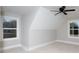 Upstairs bedroom with two bright windows and contemporary ceiling fan at 2364 Valley Meadows Dr, York, SC 29745