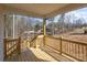 View from a wooden deck showcasing outdoor scenery with trees, perfect for enjoying nature at 2365 Kool Park Ne Rd, Hickory, NC 28601
