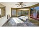 Sunroom with tile floor and access to the backyard at 3026 Windsor Chase Dr, Matthews, NC 28105