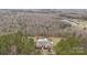 Serene aerial perspective highlighting a private residence nestled among trees, complete with a pool and RV at 47997 Wagoner Rd, Richfield, NC 28137