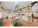 Dining Room with open shelving and views into the living room at 515 Brawley Rd, Cleveland, NC 27013