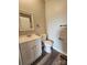 Small bathroom with white vanity and toilet at 108 Davis Rd, Shelby, NC 28152