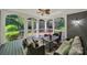 Relaxing screened porch with seating area and view of backyard at 10811 Old Tayport Pl, Charlotte, NC 28277