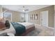 Bedroom featuring a minimalist design, soft carpet, and neutral tones for a relaxing atmosphere at 11223 Wescott Hill Dr, Huntersville, NC 28078