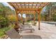 Inviting outdoor living space with a pergola, lounge chairs, and a view of the pool at 117 Yellow Jacket Cir, Mooresville, NC 28117