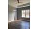 Bright bedroom features hardwood floors and a ceiling fan at 1526 W Horah St, Salisbury, NC 28144