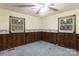 Bedroom with wood paneled walls and window at 178 Brady Circle Rd, Statesville, NC 28625