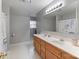 A double sink bathroom featuring great counter space, neutral colors and ample natural light at 2370 Old Mountain Rd, Statesville, NC 28625