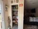 Walk-in pantry filled with an assortment of groceries, conveniently located with easy access from the living room at 32269 Pennington Rd, Albemarle, NC 28001