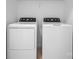 Bright laundry room featuring white appliances offers functionality and convenience at 3722 Thompson St, Newton, NC 28658