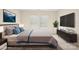 The main bedroom features great natural light and contemporary design at 4919 Trigney Ct, Charlotte, NC 28214