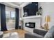 Cozy fireplace with a TV on the wall at 5324 Stonewood Dr, Hickory, NC 28602