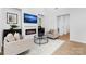 Living room with sleek fireplace, modern furnishings, neutral decor, and lots of natural light at 608 Picketts Cir, Indian Trail, NC 28079