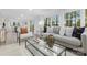 Comfortable living room featuring neutral tones, plush seating, and large windows with bright natural light at 608 Picketts Cir, Indian Trail, NC 28079