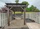 Relaxing backyard hammock under a wooden pergola, surrounded by decorative stones and planters at 817 Digby Rd, Rock Hill, SC 29730