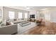 Inviting living room with hardwood floors, three windows, and a comfortable seating area at 8500 Union Central Ct, Waxhaw, NC 28173