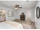 View from main bedroom showing adjoining main bathroom, walk-in closet and decorative horse painting at 903 Cathey Rd, Charlotte, NC 28214