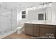 Bright bathroom featuring a glass shower and double vanity at 110 Shay Crossing Rd # 1P, Salisbury, NC 28144