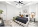 Serene main bedroom with tray ceilings, neutral decor, and large windows at 120 Random Dr, Salisbury, NC 28147