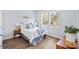 Cozy bedroom with modern decor and natural light from two large windows at 228 Chestnut St # 66, Shelby, NC 28150