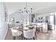 Dining area with modern chandelier and seating for four at 228 Chestnut St # 66, Shelby, NC 28150