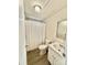 Bathroom featuring a shower with curtain, toilet and sink at 1718 Fallston Rd, Shelby, NC 28150