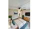 Bright bedroom with a ceiling fan, TV, and a comfortable bed at 1718 Fallston Rd, Shelby, NC 28150