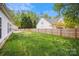 Expansive backyard featuring a wood fence at 1836 Danny Ct, Matthews, NC 28105