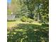 Large backyard featuring a trampoline and green trees at 5516 Northwood Dr, Hickory, NC 28601